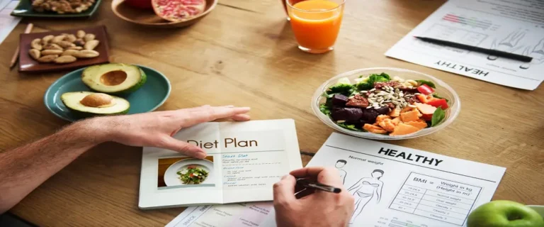 rozpiska zdrowego menu i planu dietetycznego