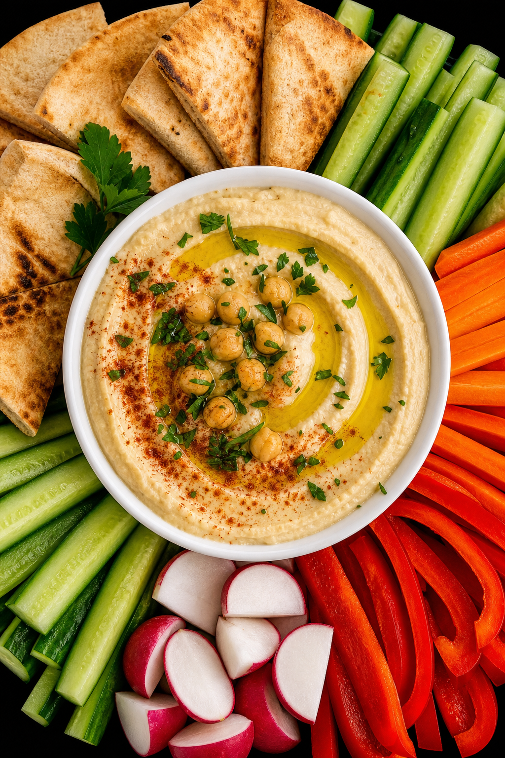 Kremowy hummus z pitą